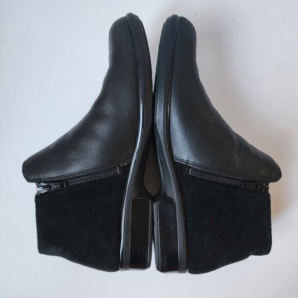 NAOT Helm Boots Womens Size 39 EU 8.5 US Black Raven Leather Suede Ankle Booties - Picture 9 of 14